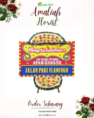 Bunga Papan Congratulation di Tangga Takat